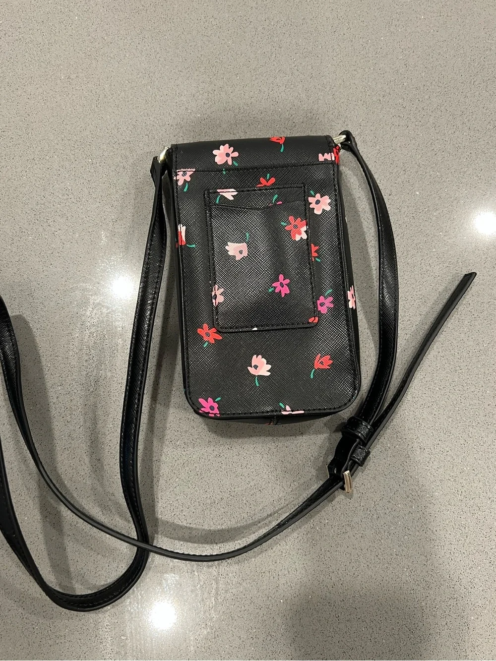 kate spade Black Floral Crossbody Phone Pouch